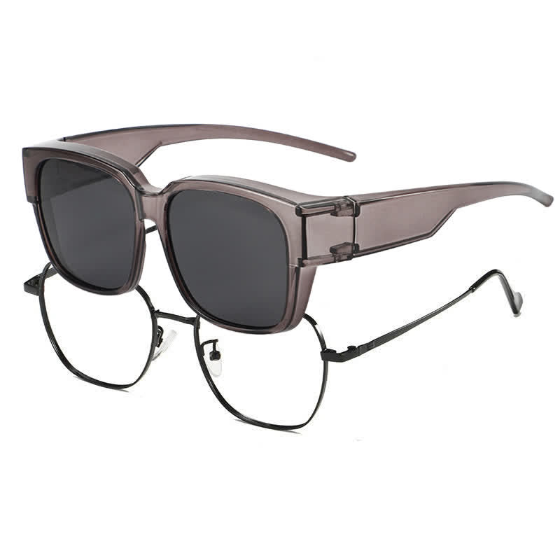 Spykay™ SG60957 Fit Over Glasses Square Frame Polarized Sunglasses for Women Men