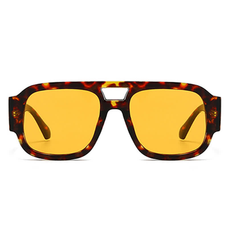 Spykay™ SG61016 Square Frame Double Bridges Classic Thick Sunglasses
