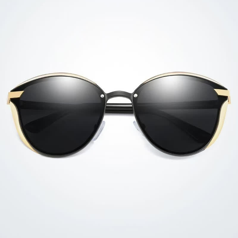 Spykay™ SG60950 Polarized Vintage Round Frame Mirror Lenses Trendy Sunglasses