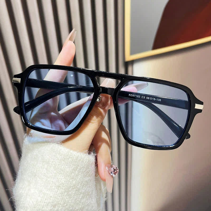 Spykay™ SG61014 Square Frame Double Bridges Classic Sunglasses