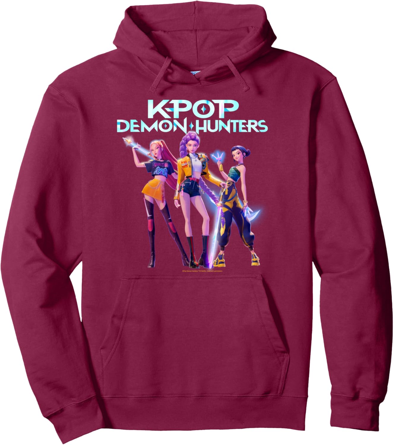 Christmas Huntrix Heroic Poses Group Shot Pullover Hoodie
