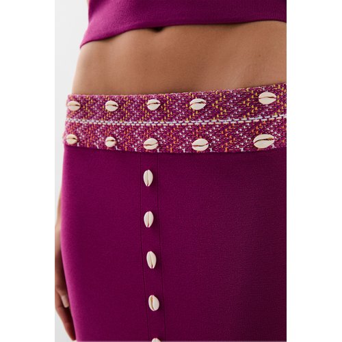 Violet Sleeveless Crop Top and Midi Skirt Set