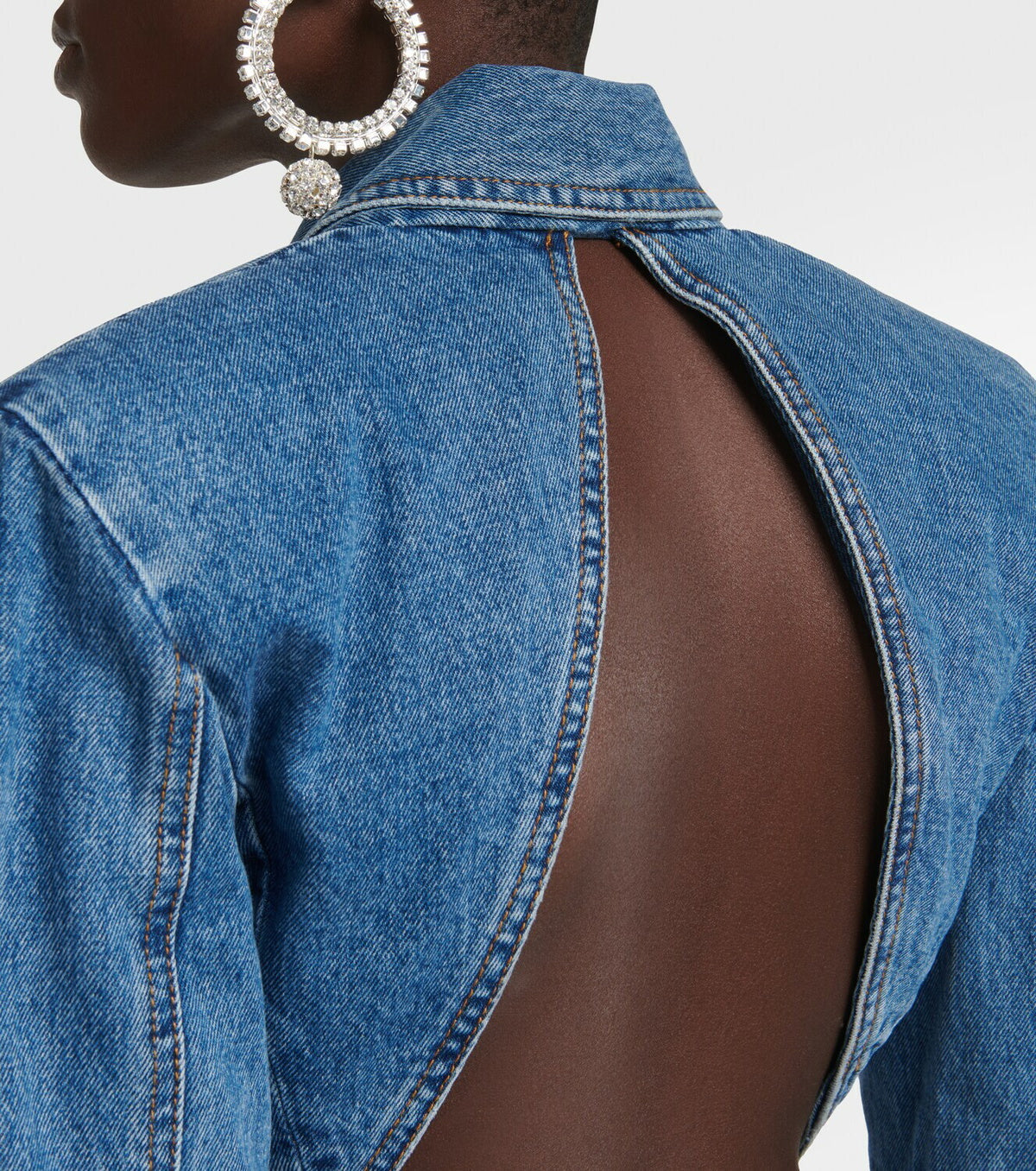 Embellished Denim Jacket and Jeans Set