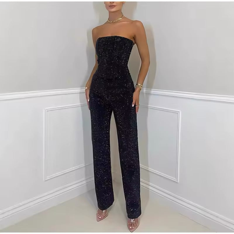 Denim Sequin Set