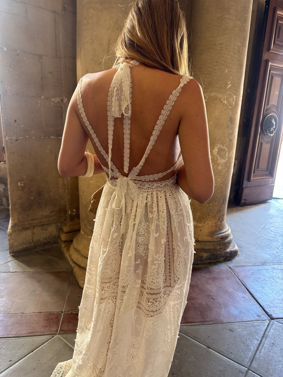 White Lace - Embroidered Sleeveless Dress