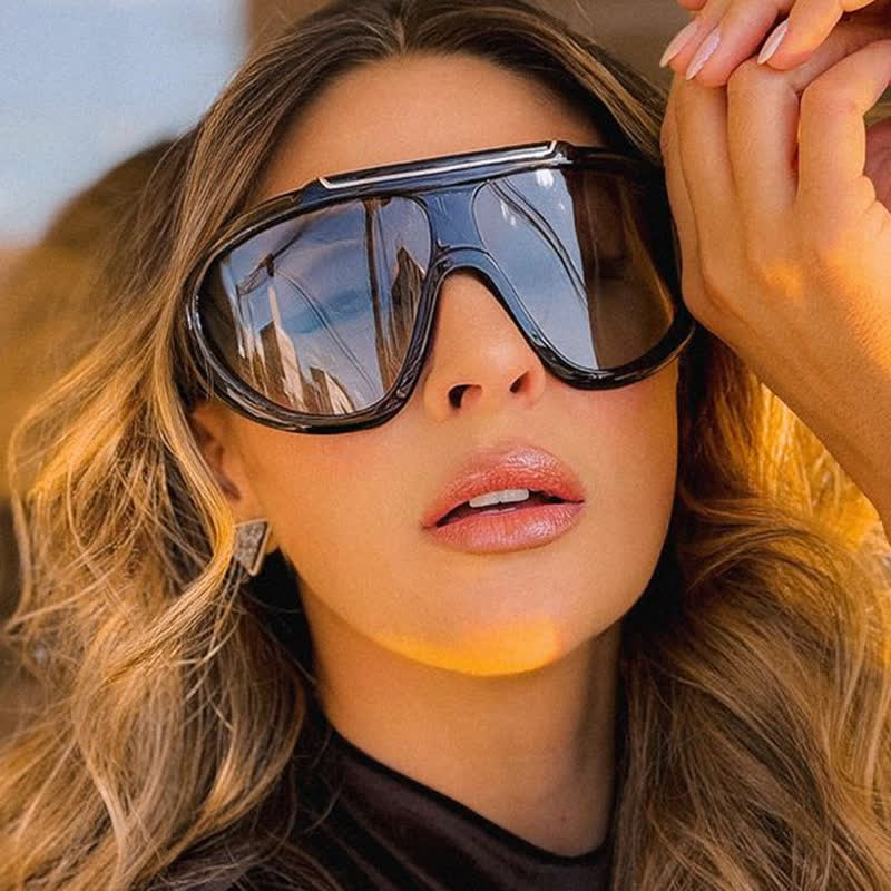 Spykay™ SG60883 'T' Design Oversized Aviator Sunglasses