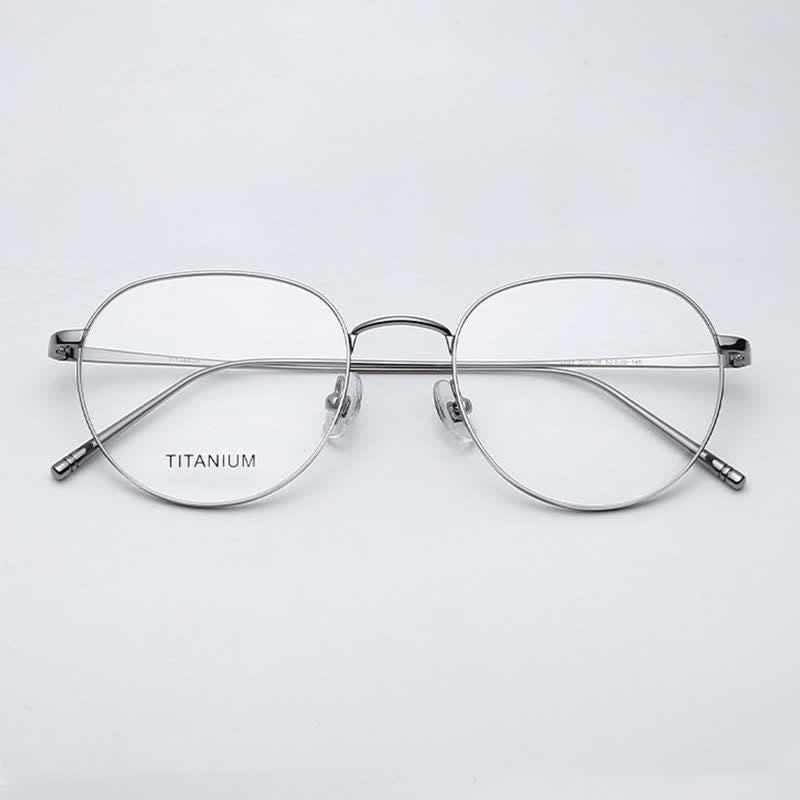 Spykay™ EG26857 Round Titanium Lightweight Frame Anti-blue Light Simple Glasses