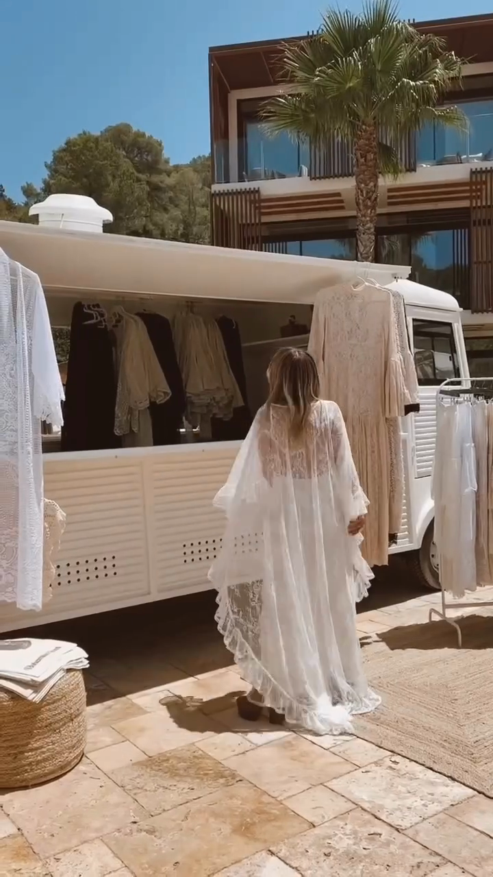 White Lace - Trimmed Maxi Dress
