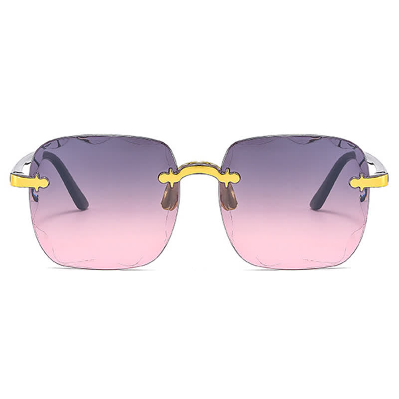 Spykay™ SG61010 Square Frame Oversized Trendy Rimless Sunglasses