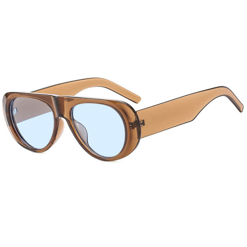 Spykay™ SG60671 Oval Frame Wide Temples Vintage Sunglasses