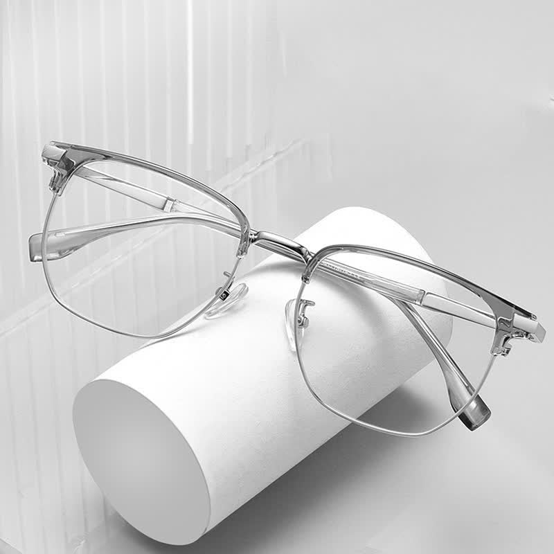 Spykay™ EG26900 Classic Anti-blue Light Square Frame Browline Glasses