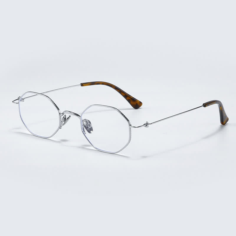 Spykay™ EG26854 Geometric Titanium Frame Anti-blue Light Simple Glasses