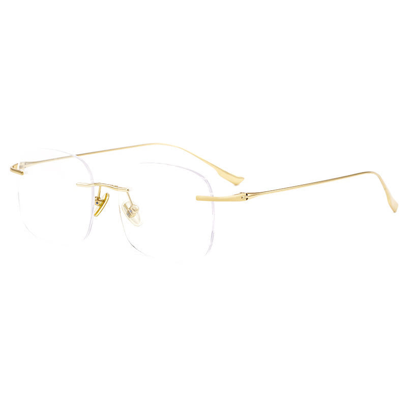 Spykay™ EG26894 Classic Square Titanium Frame Anti-blue Light Hipster Rimless Glasses