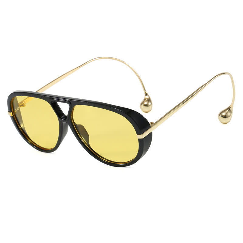 Spykay™ SG60673 Double Bridges Metal Temples Aviator Sunglasses