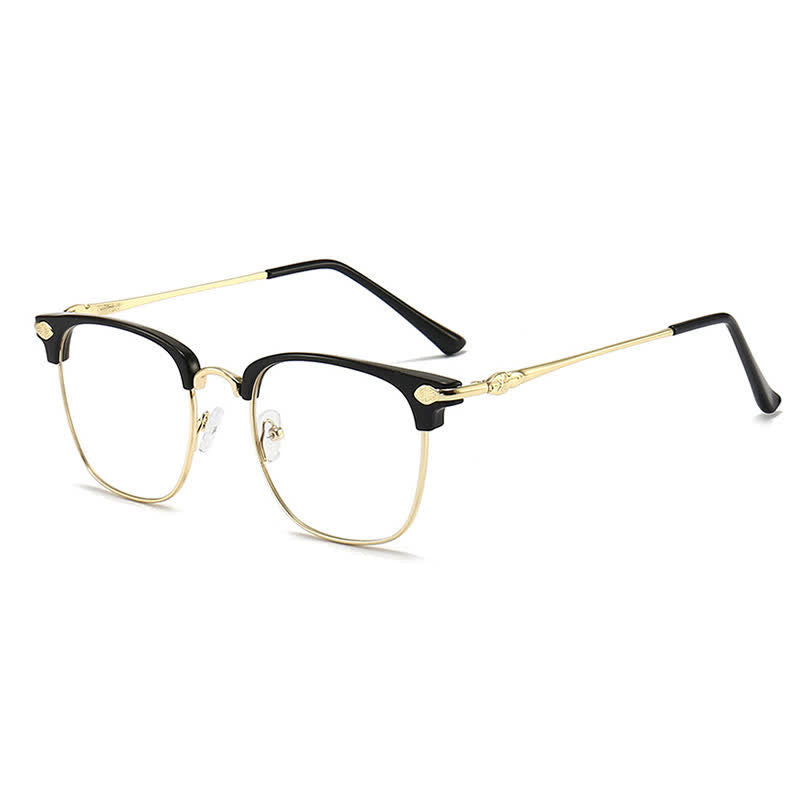 Spykay™ EG26834 Semi-Rimless Unisex Retro Square Frame Anti-blue Light Browline Glasses