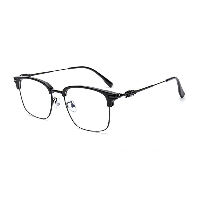 Spykay™ EG26924 Retro Gothic Cross Unisex Square Frame Anti-blue Light Browline Glasses