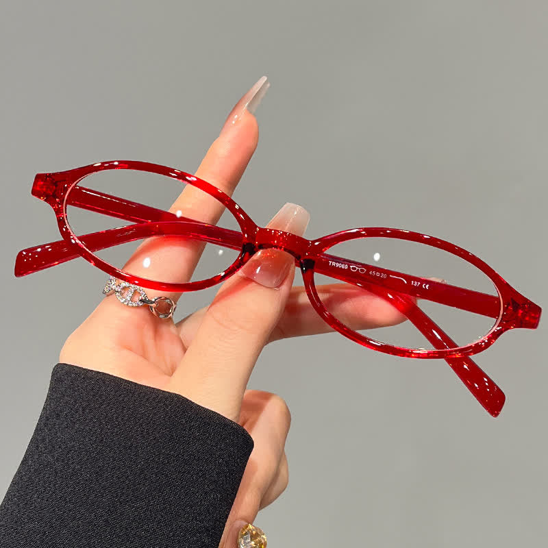 Spykay™ EG26885 Anti-blue Light Retro Small Oval Frame Y2K Hipster Eyeglasses