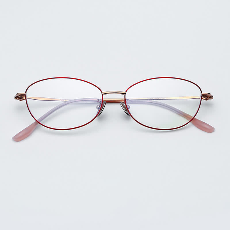Spykay™ EG26856 Butterfly Titanium Lightweight Frame Anti-blue Light Simple Glasses