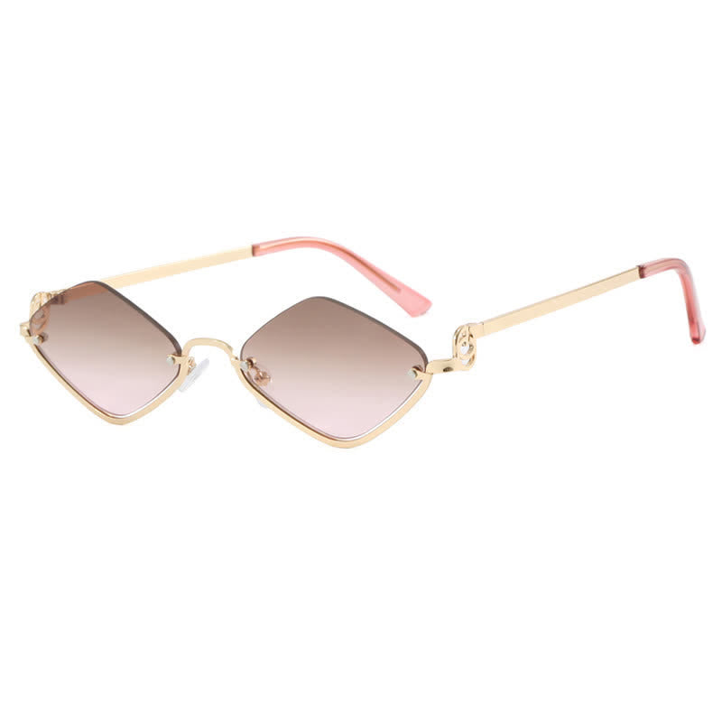 Spykay™ SG60868 Semi-Rimless Rhombus Small Frame Sunglasses