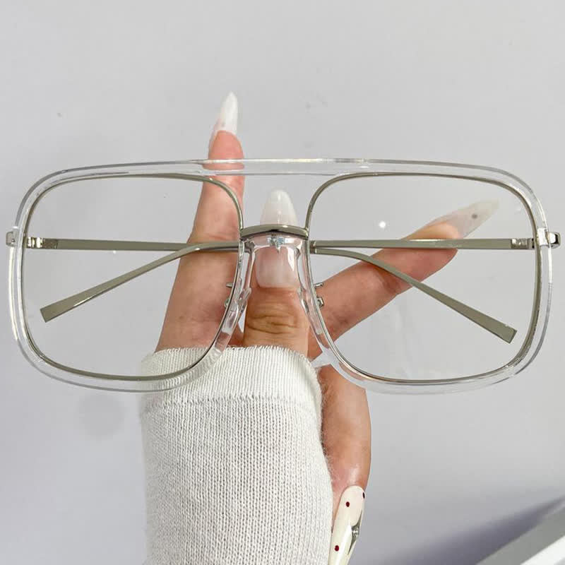 Spykay™ EG26683 Anti-blue Light Flat Top Square Frame Double Bridges Glasses