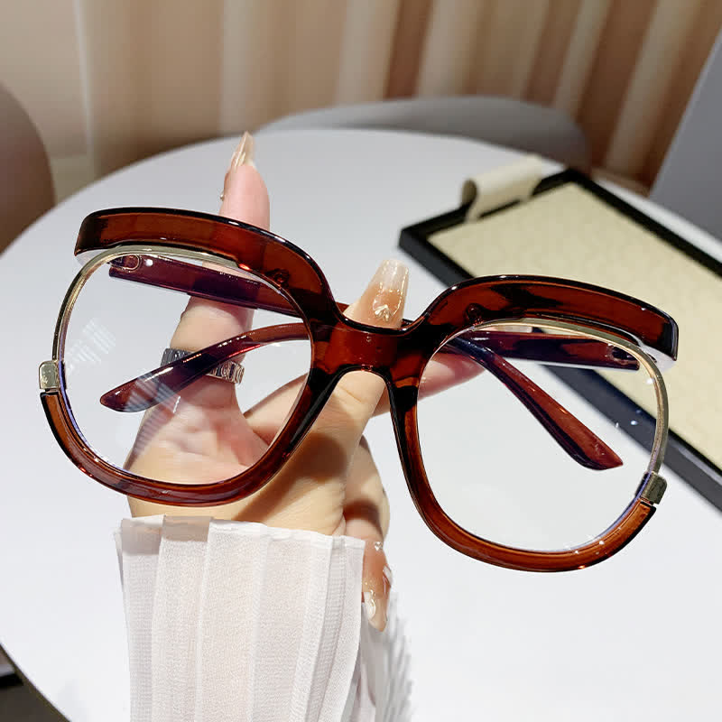 Spykay™ EG26670 Anti-blue Light Round Frames Owl Oversized Eyeglasses
