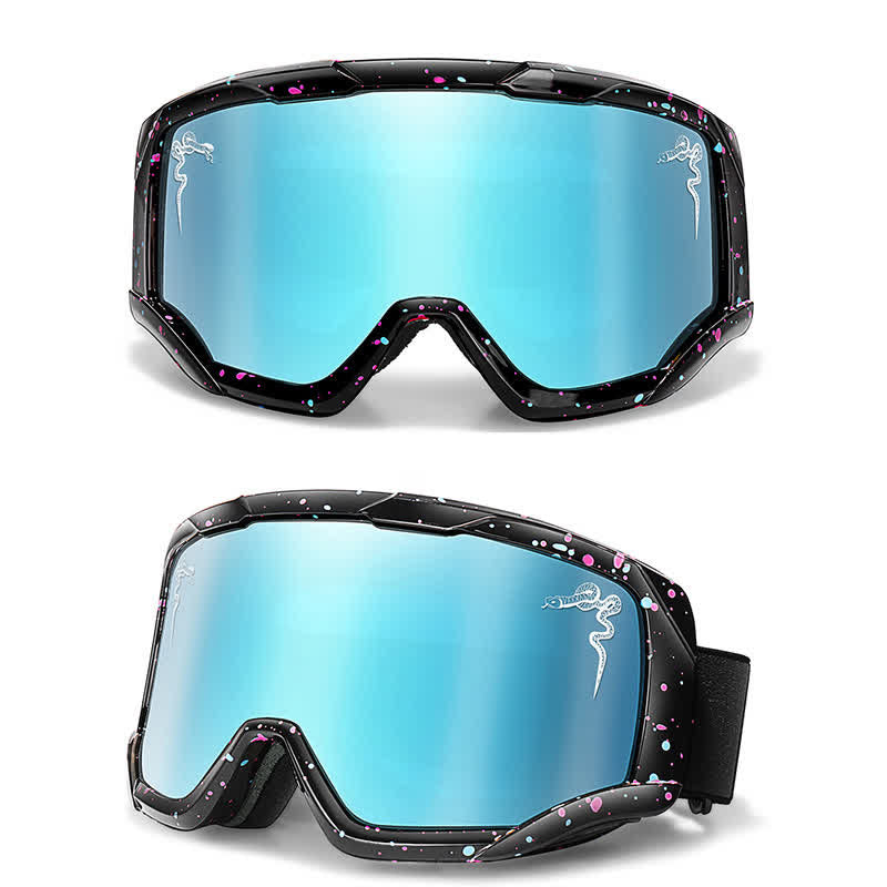 Spykay™ SG61043 Unisex Snake Printed Anti-Fog Color Ski Goggles for Outdoor Activities