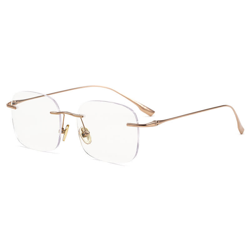 Spykay™ EG26894 Classic Square Titanium Frame Anti-blue Light Hipster Rimless Glasses