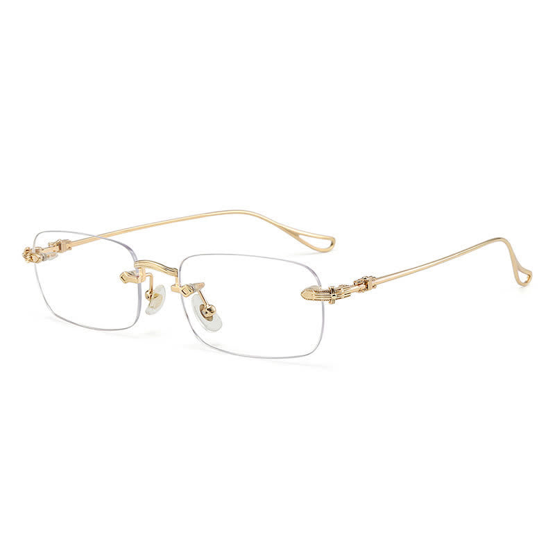Spykay™ EG26923 Retro Gothic Cross Unisex Rimless Titanium Frame Anti-blue Light Glasses