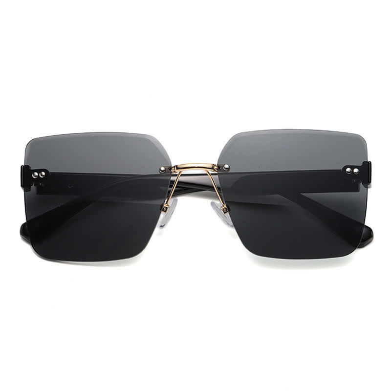 Spykay™ SG61018 Oversized Square Frame Hipster Rimless Sunglasses