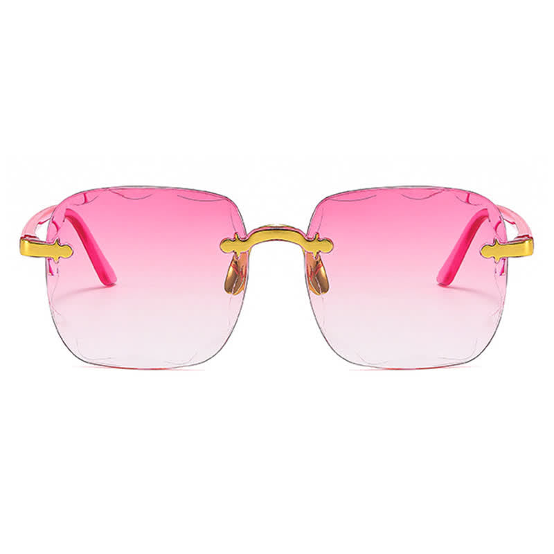 Spykay™ SG61010 Square Frame Oversized Trendy Rimless Sunglasses