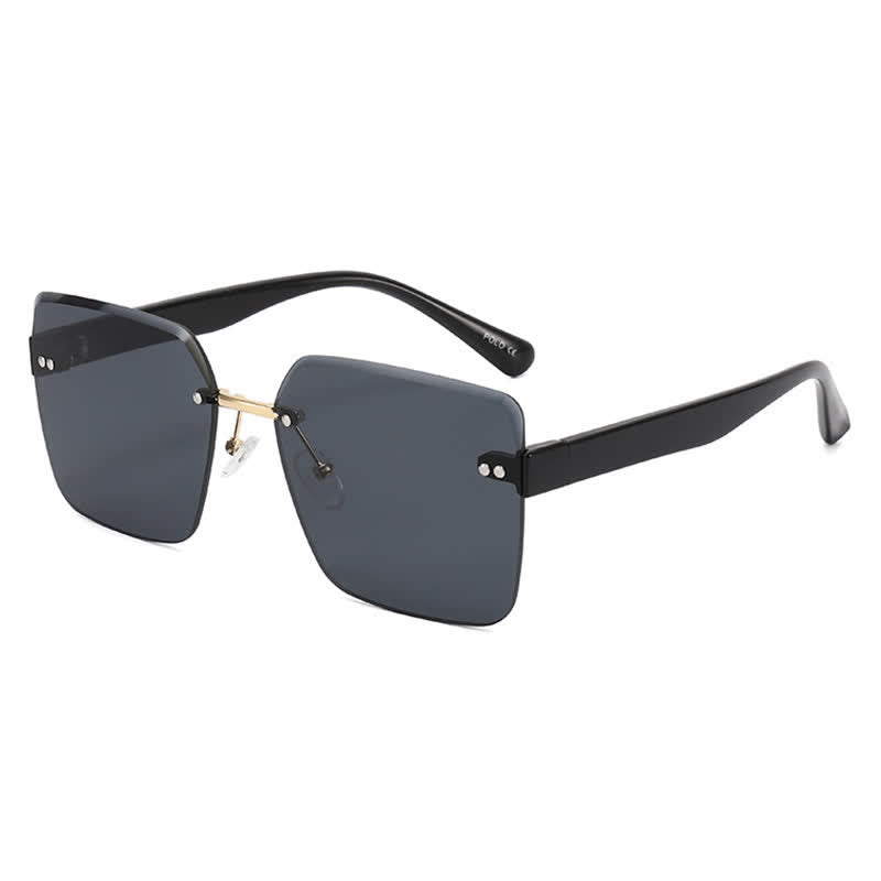Spykay™ SG61018 Oversized Square Frame Hipster Rimless Sunglasses