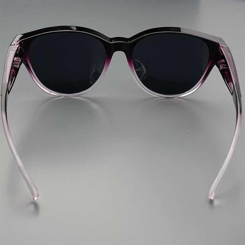 Spykay™ SG61035 Fit Over Glasses Cat-Eye Star Decor Polarized Sunglasses