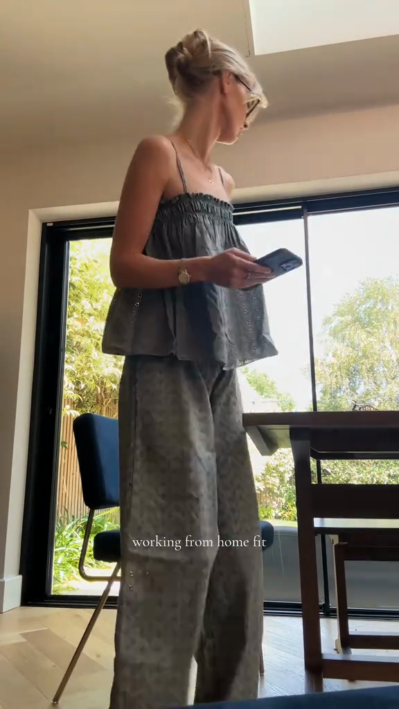 Grey Polka Dot Two - Piece Set