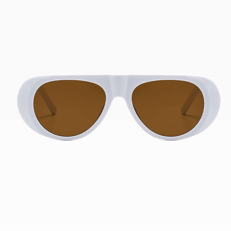 Spykay™ SG60671 Oval Frame Wide Temples Vintage Sunglasses