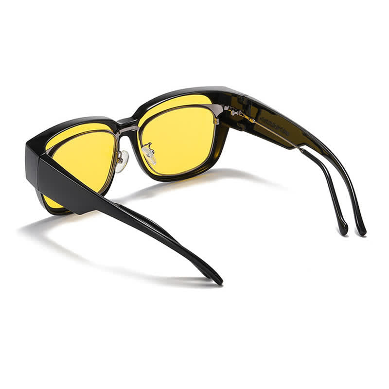 Spykay™ SG60957 Fit Over Glasses Square Frame Polarized Sunglasses for Women Men