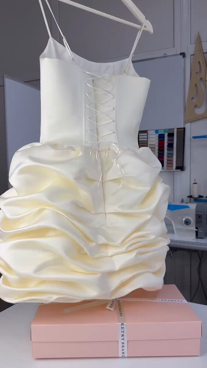 White Satin Corset Mini Dress