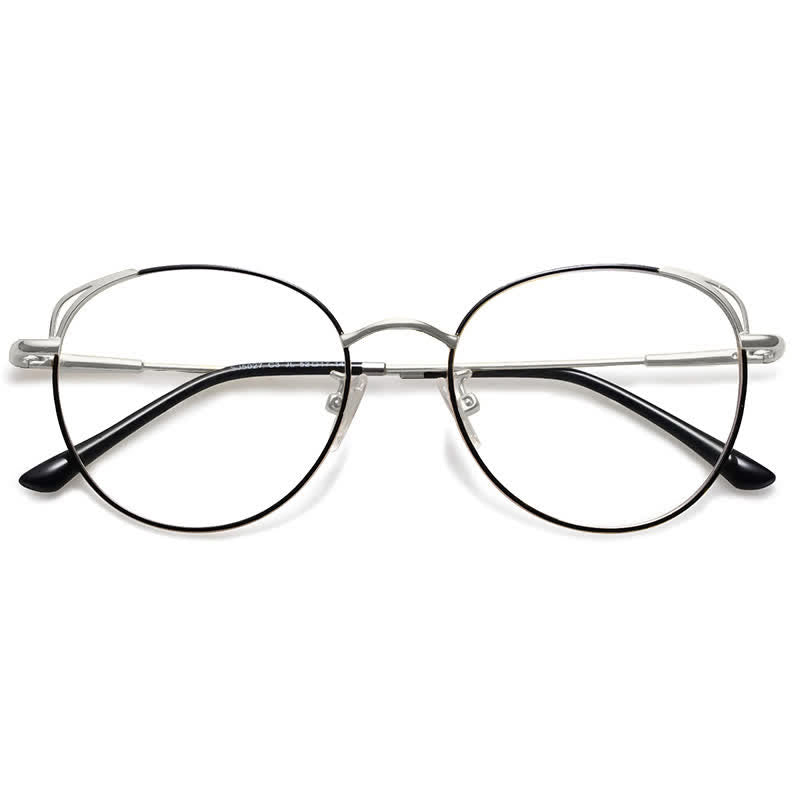 Spykay™ EG26840 Fashion Cat-Eye Metal Oval Frame Anti-blue Light Glasses