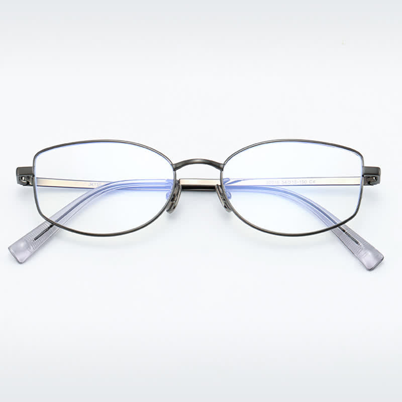 Spykay™ EG26806 Lightweight Vintage Oval Titanium Frame Anti-blue Light Glasses