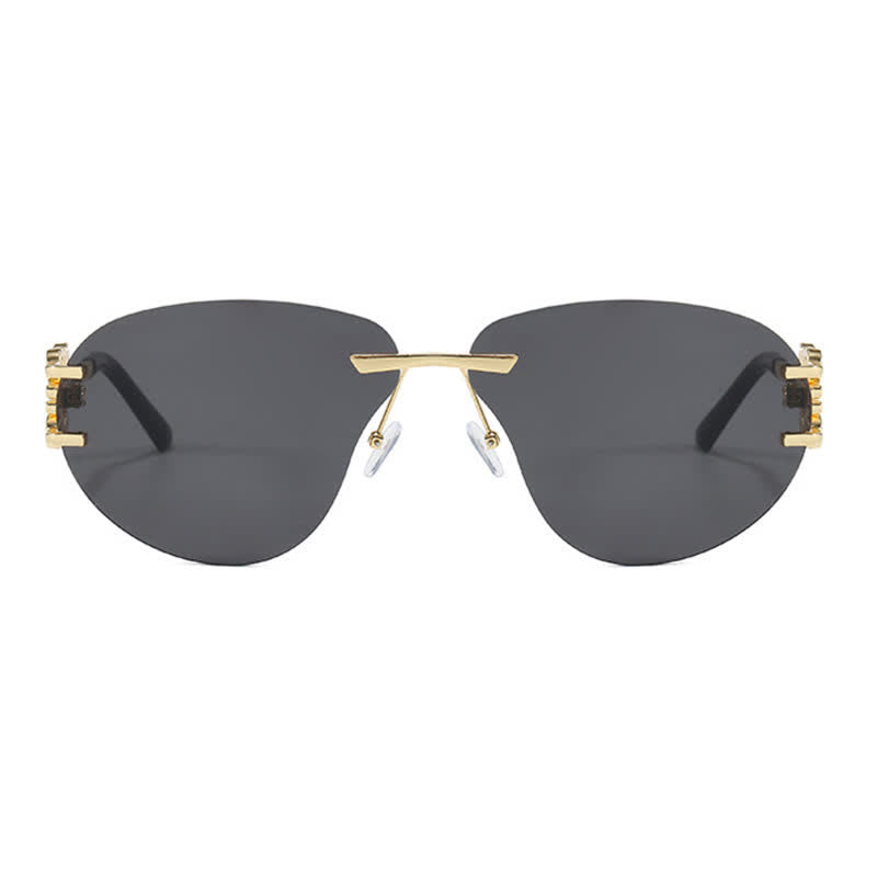 Spykay™ SG60909 Fashion Y2K Rimless Hollow-out Aviator Sunglasses