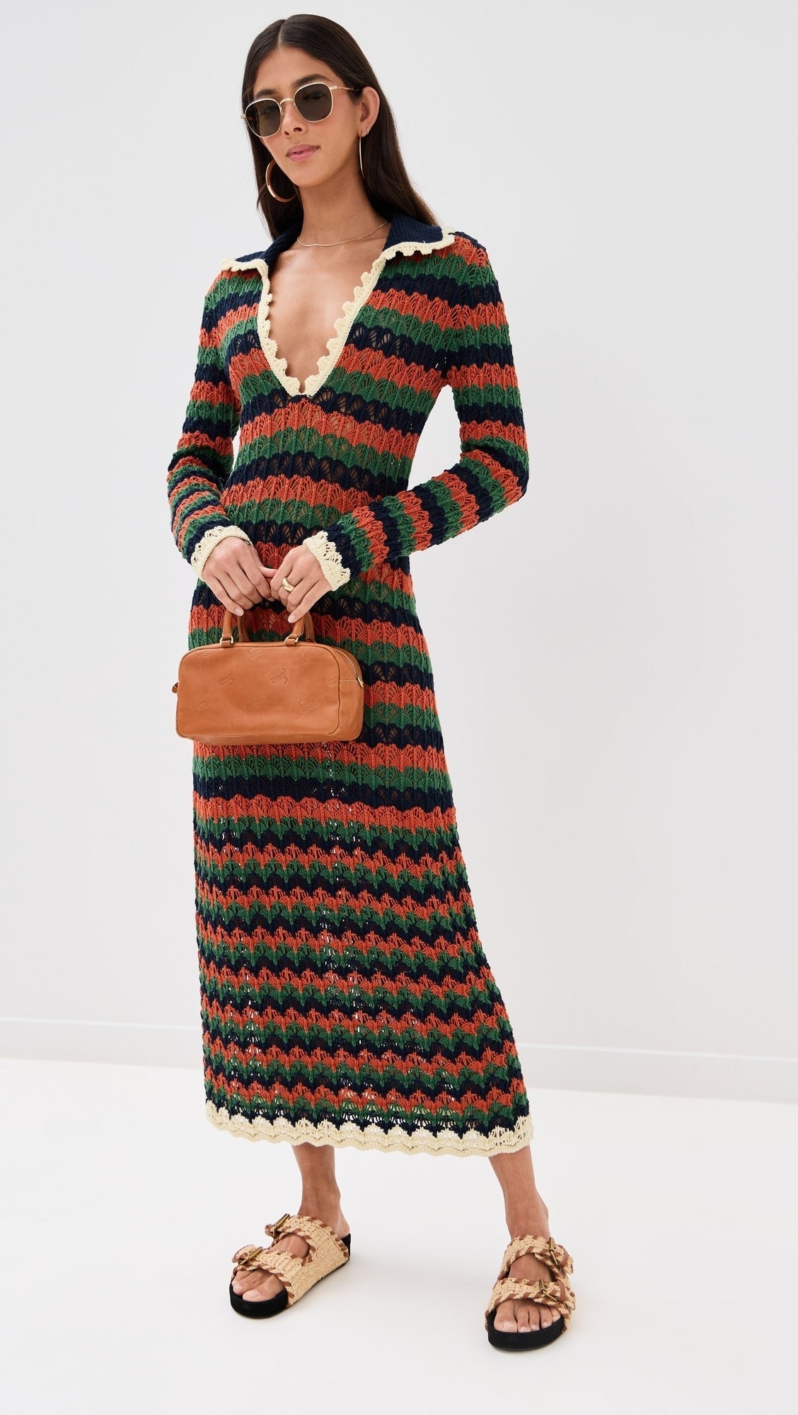 Striped Knit Maxi Dress