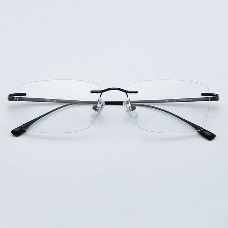 Spykay™ EG26849 Rectangle Titanium Frame Anti-blue Light Hipster Rimless Glasses