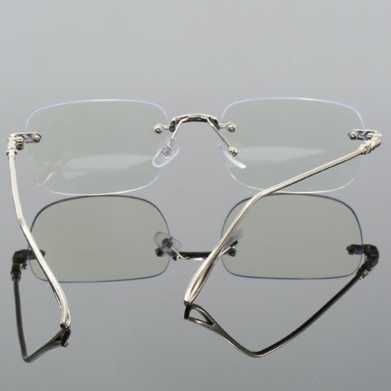 Spykay™ EG26748 Unisex Rimless Metal Frame Simple Anti-blue Light Glasses