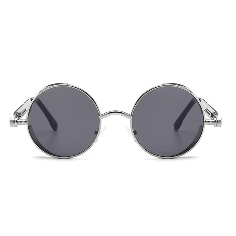 Spykay™ SG60945 Retro Punk Round Frame Spring Temples Sunglasses