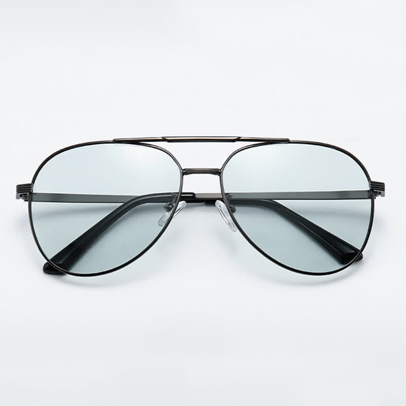 Spykay™ SG60936 Double Bridges Polarized Photochromic Aviator Sunglasses for Driving