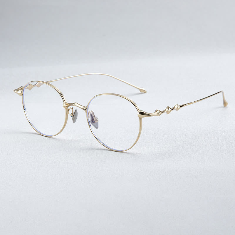 Spykay™ EG26853 Round Titanium Frame Anti-blue Light Classic Glasses