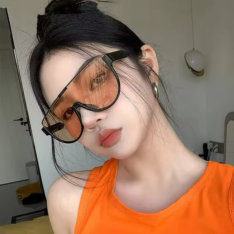 Spykay™ SG60679 Oversized Frame Semi-Rimless Aviator Sunglasses