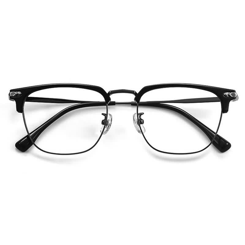 Spykay™ EG26832 Semi-Rimless Classic Square Frame Anti-blue Light Browline Glasses