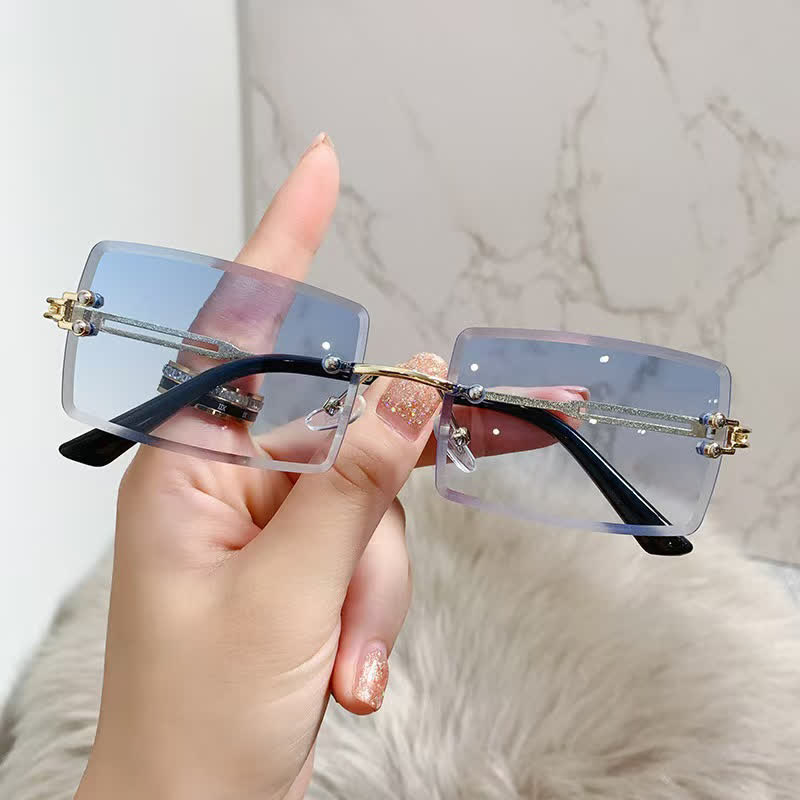 Spykay™ SG60744 Rimless Rectangle Frame Fashion Sunglasses