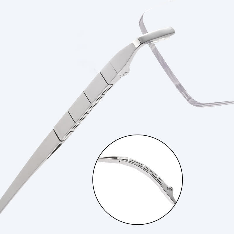 Spykay™ EG26903 Retro Simple Rectangle Frame Anti-blue Light Hipster Rimless Glasses