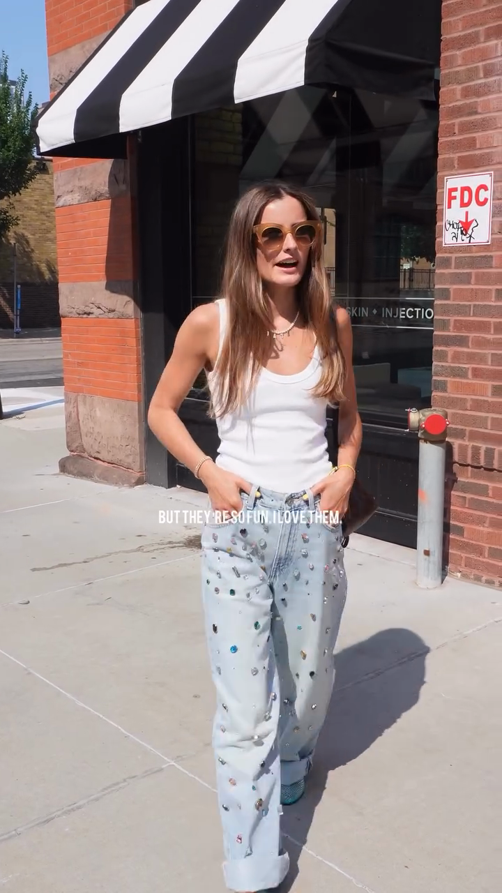 Embellished Light - Wash Jeans
